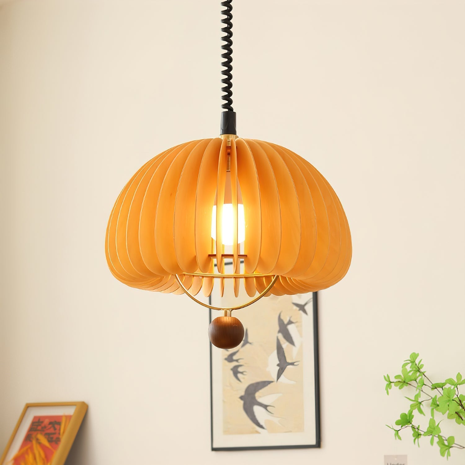 Pumpkin Adjustable Pendant Lamp